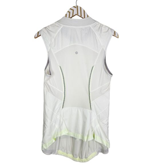 LULULEMON Vest Womens 8 White Presta Vest Reflective Pockets Lightweight Running - Picture 4 of 10